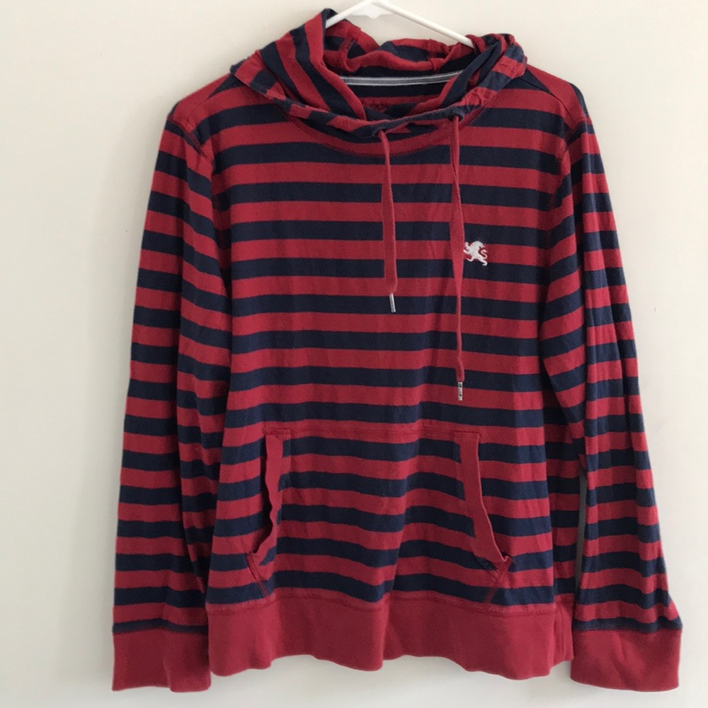 ❤️ Express red and navy striped hoodie